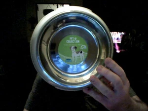 PET COLLECTION 2 IN 1 DOG BOWL - 1 PLASTIC & 1 STAINLESS STEEL 700ML CHRISTMAS   - Picture 1 of 2