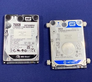 Western Digital 750GB WD7500BPKX & 500GB WD500LPVX (2) - Picture 1 of 2