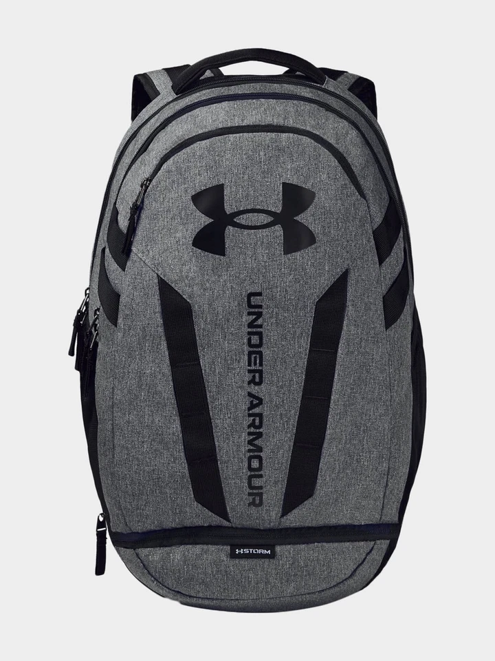 Under Armour 1361176002osfa Hustle 5.0 Black Graphite Medium Heather Backpack