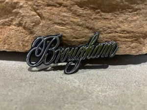 Cadillac BROUGHAM 3.25" CHROME EMBLEM ON BLACK USED - Picture 1 of 4