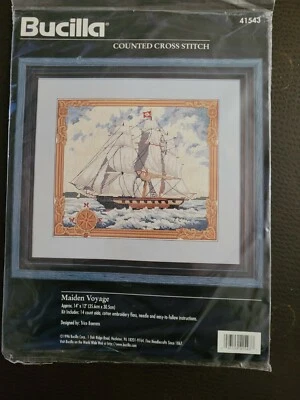 Bucilla Counted Cross Stitch Kit #41543 Maiden Voyage  New and Sealed - Image 1 of 3