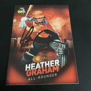 Heather Graham signed 2017 Perth Scorchers WBBL Cricket Card - Picture 1 of 1