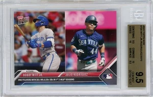 2023 TOPPS NOW MLB #720 JULIO RODRIGUEZ / BOBBY WITT JR. - BGS TRUE 9.5 w/ 2 10s - Picture 1 of 2