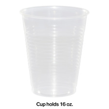 Premium Plastic Cups, 16 oz, 20 count