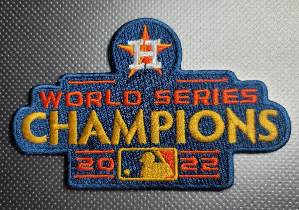 Parche de camiseta de béisbol de los Astros de Houston Oro Serie Mundial 2022 Campeones Foto 1 de 1
