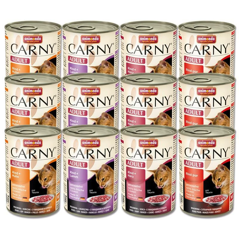 Animonda Carny Fleisch Menue Plus Adult Katzenfutter - 4.8kg (12x 400g)
