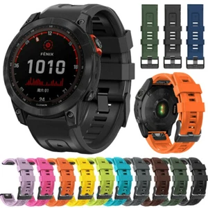 Silicone Watch Band Strap For Garmin Fenix E 8 7 7X Solar 6 6X Pro 5 5X Epix 2 - Picture 1 of 76