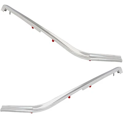 1968 Chevelle El Camino Front Fender to Grille Eyebrow Moldings 2 PCS Aluminum - Image 1 of 4