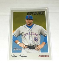 2019 Topps Heritage Minors Tim Tebow Syracuse Mets Baseball Card QTY