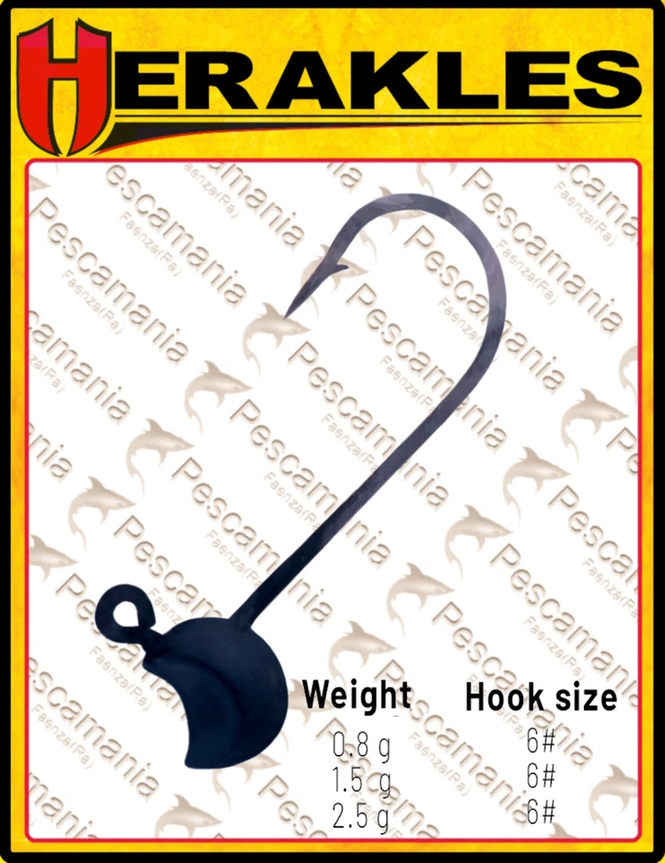 testina piombata Herakles APPLE micro Jig head softbaits gr. 0.8-2.5