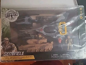 True Heroes Multi Veicolo Militare Playset Sentinella 1 Elicottero Tank Jet NUOVO - Foto 1 di 3