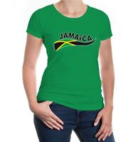 Damen Kurzarm Girlie T-Shirt Jamaika-Logo Karibik Insel Flagge flag holiday