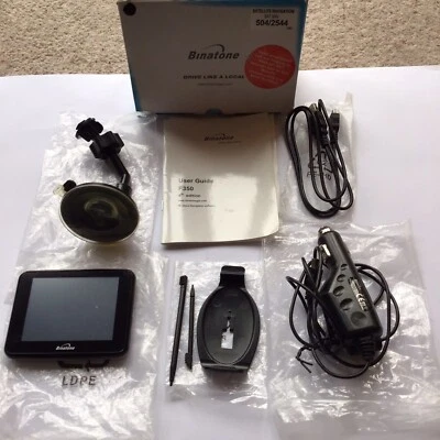 Binatone F350 Satellite Navigation Device GPS 504/2544 Boxed Working VGC - Image 1 of 4