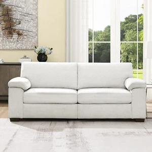 91.3''Luxury Comfy Chenille Sofa Seater Modern Upholstered for Living Room Beige - Picture 1 of 7