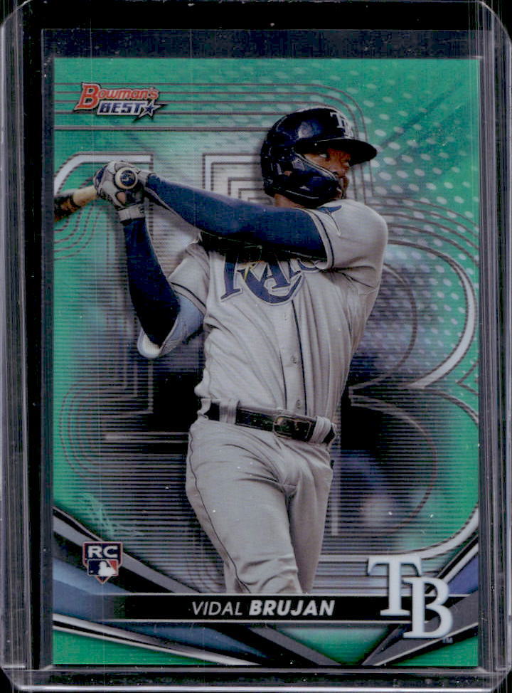 2022 Bowman's Best Vidal Brujan Green Refractor Rookie Card RC #25/99 Rays