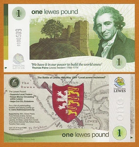 England Transition Town 2014 *LEWES* One Pound Commemorative Issue UNC - Picture 1 of 1