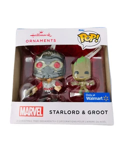 Guardians Of The Galaxy Starlord & Groot Marvel Ornaments 2022 Walmart Exclusive - Picture 1 of 8