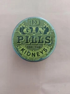 Antiguas píldoras de ginebra para los riñones pequeña lata amarilla National Drug and Chemical Co - Imagen 1 de 8