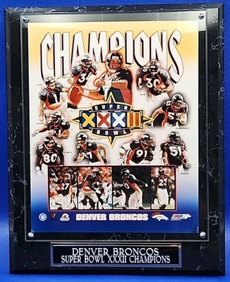Denver Broncos Vs Green Bay Super Bowl XXXII 1997 placa de campeones  Foto 1 de 4