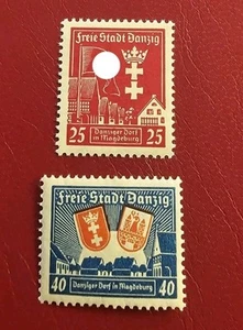 Danzica 1937 Minr 267-268 nuovo di zecca protezione aerea Danzica - Foto 1 di 4