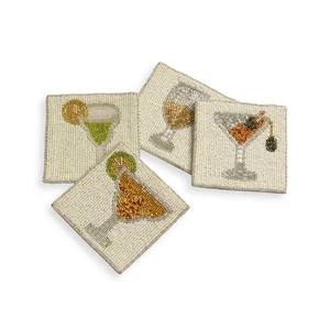 Boho Coasters for Drinks or Coffee Table | 4" Cute Coasters for Farmhouse Sty... - Picture 1 of 8