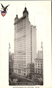 Vintage New York NY Postkarte Syndikat Gebäude Park Reihe Arthur Strauss 29 - Bild 1 von 3