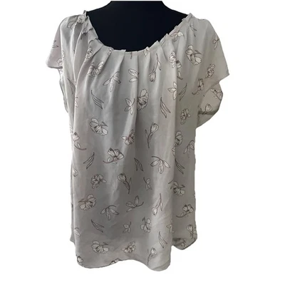 Laura Conrad Blouse Women’s Size XL Short Sleeve Floral  - Image 1 of 4