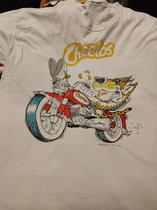 Vintage Style CHEETOS Cheetah Motorcycle T-Shirt Unisex Medium - Picture 1 of 11