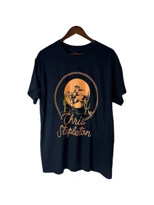 Mens chris stapleton t-shirt Large L cowboy black Country - Image 1 of 4
