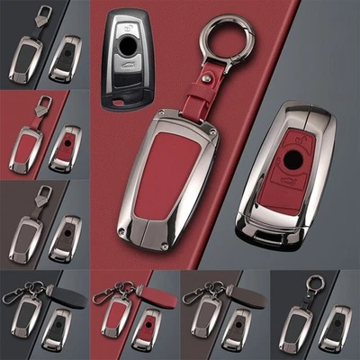 Zinc Alloy Leather Car Key Fob Case Cover For BMW 3 4 5 6 7 M5 X2 F30 F15 X3 X4 - Image 1 of 4