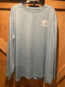 Costa Swim Boating Long Sleeve Shirt Blue Size XXL 2XL - Picture 1 of 4