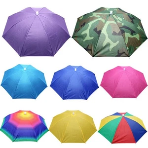 ↑Unisex Umberella Hat Outdoor Protective Rain Sun Beach Fishing Hiking Golf Cap - Picture 1 of 19