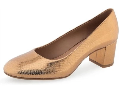 Novo com etiquetas aerossóis femininos EBEL bomba couro bronze claro feminino 7,5W - Imagem 1 de 4