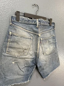 Vintage 40’s Levi’s 501 Big E Hidden Rivets Redline Jean Shorts Sz 30 Single V - Picture 1 of 11