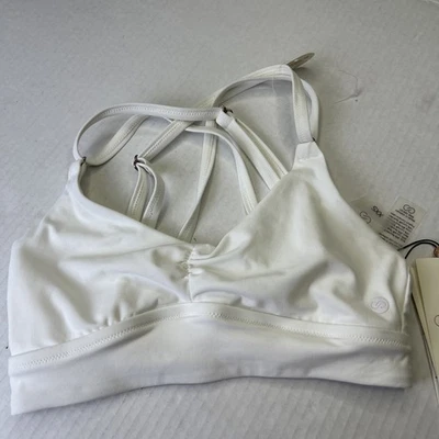 Calia Swim White Bikini Top XXS Medium Support New 956 - Image 1 of 4
