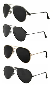 POLARISIERTE KLASSISCHE FLIEGERBRILLE SCHWARZ METALLRAHMEN HERREN DAMEN SONNENBRILLE - Bild 1 von 21
