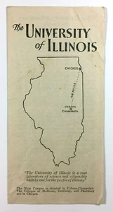 Folleto publicitario vintage de la Universidad de Illinois alrededor de 1934 - Imagen 1 de 4