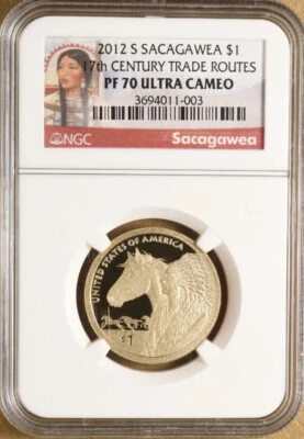 2012-S SACAGAWEA Dollar NGC PF70💥FLAWLESS QUALITY💥EARLY RED BANNER LABEL - Image 1 of 2