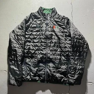 Miami Hurricanes University Hawaii Jacket Black Full Zip Lightweight Puffer - Picture 1 of 7