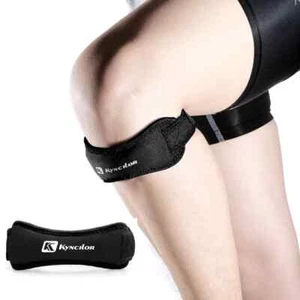 One Piece Adjustable Patella Knee Brace Support Pad Pain Relief Band Sports - Picture 1 of 16