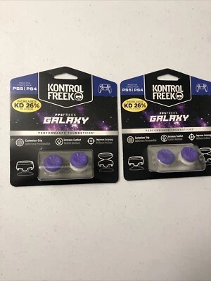 Kontrol Freek GALAXY Performance Thumbsticks 2 Pack Purple PS4 PS5 - Image 1 of 4