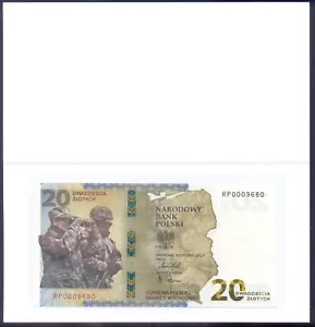 Poland 20 Zlotych 2022 Defence of the Eastern Border P196, Folder, Booklet UNC - Picture 1 of 3