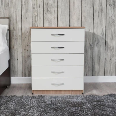 Ready assembled  White Chest of Drawers Bedside Table Sideboard Cabinet Bedroom - image 1 of 3