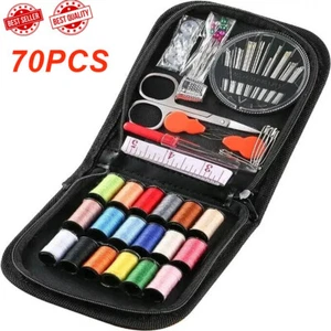 70Pcs Sewing Kit Portable Travel Small Home Handy Case Needle Thread Scissor Set - Picture 1 of 9