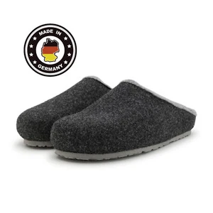 Herren Hausschuhe Fußbett Filzclogs Filzpantoffel Filzlatschen Anthrazit 40-47 - Bild 1 von 72