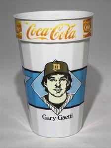 Coca-Cola Gary Gaetti Minnesota Twins Coke Cup Metrodome Soda Glass