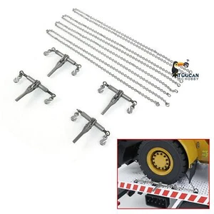4PC Metal Ratchet Binders Transport Chains for 1/14 RC Truck Engineering Vehicle - Picture 1 of 12