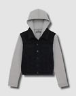 $66 DL1961 Kids Boy's Black Manning Mixed-Media Denim Jacket Size 4/5