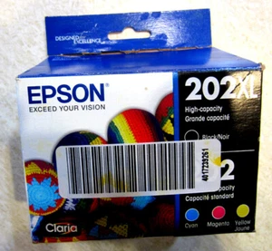 Genuine Epson 202XL Black & 202 Color Ink Set T202XL-BCS Date: 07/2028 - Picture 1 of 3