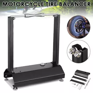 Motorcycle Tyre Balancer Motor Bike Rim Tire Balancing Spin Static Truing Stand - Picture 1 of 13